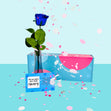 Confetti-Exploding Eternity Rose Box - Blue
