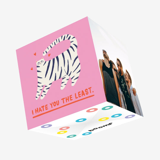 I Hate You The Least Tiger Love Confetti-exploding Greetings Card