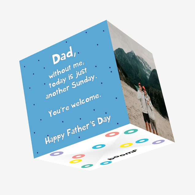 Just Another Sunday Father's Day Confetti-exploding Greetings Card