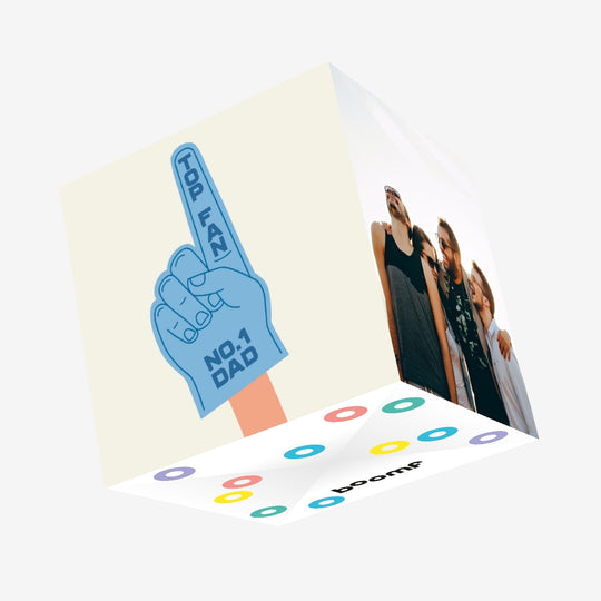 Top Fan No. 1 Dad Confetti-exploding Greetings Card