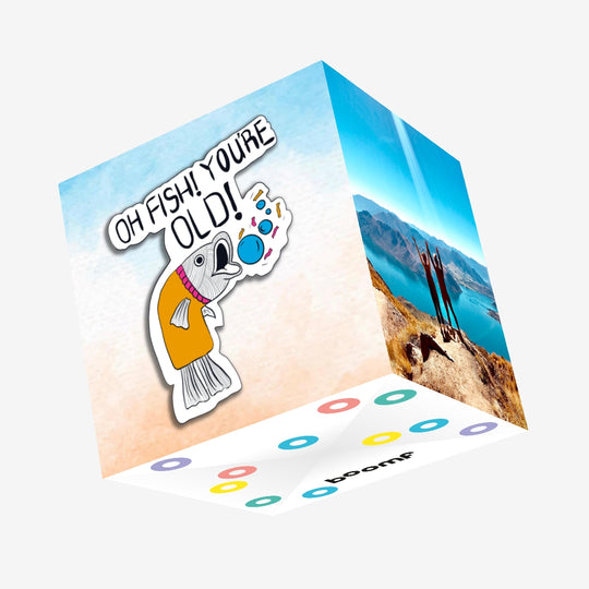 Happy Birthday Oh Fish! You're Old Confetti-exploding Greetings Card