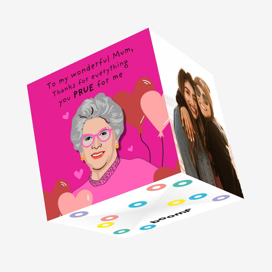 Thanks For Everything, Mum - Prue Leith Bake Off Confetti-exploding Greetings Card
