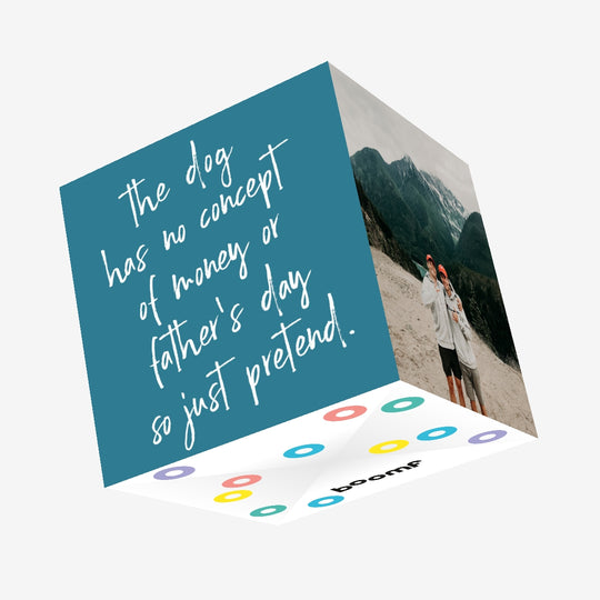 Funny Dog Dad Father's Day Confetti-exploding Greetings Card