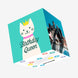 Birthday Queen Cat Turquoise Confetti-exploding Greetings Card