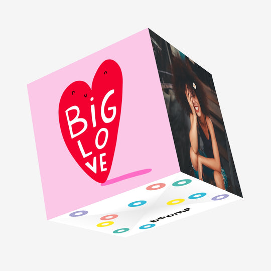 Big Love Cute Heart Confetti-exploding Greetings Card