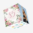 85th Birthday Pink Flowers Confetti-exploding Greetings Card