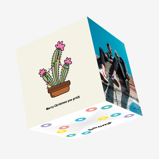 Merry Christmas You Pr*ck Rude Christmas Confetti-exploding Greetings Card