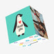 Thank You - Cute Penguin With A Heart Confetti-exploding Greetings Card
