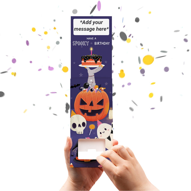 Halloween Birthday Cannon Confetti Shooter Card