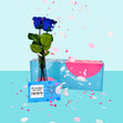 Confetti-Exploding Eternity Rose Box - Blue