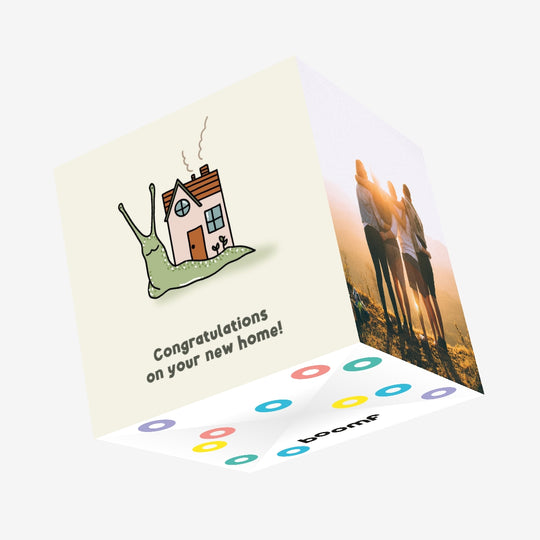 Congratulations On Your New Home Snail Confetti-exploding Greetings Card