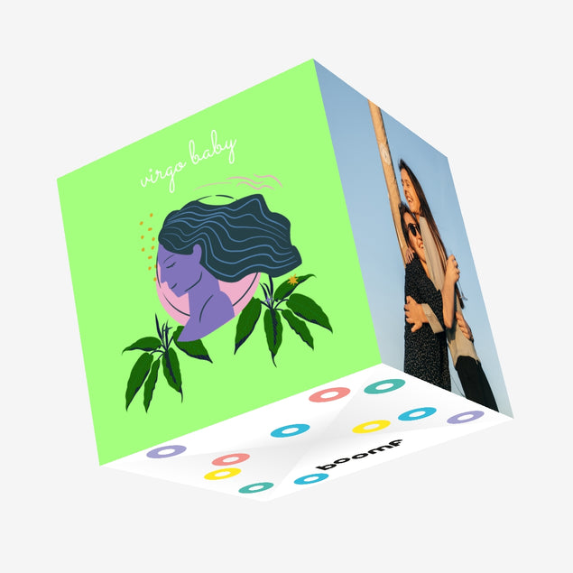 Virgo Baby Zodiac Sign Birthday Confetti-exploding Greetings Card