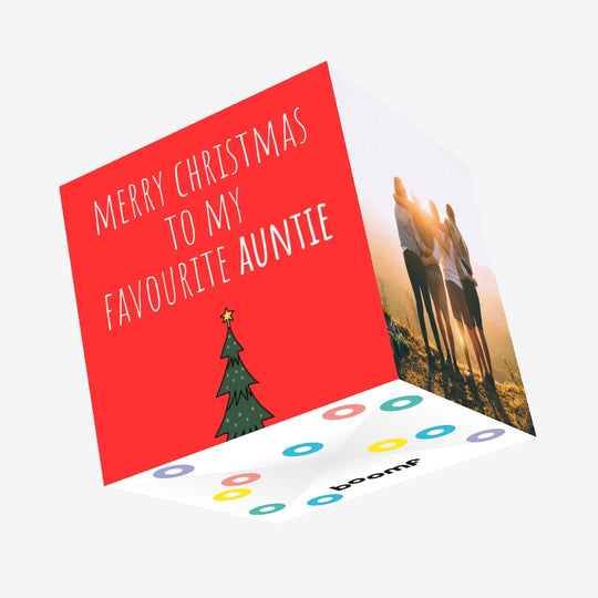 Merry Christmas To My Favourite Auntie Confetti-exploding Greetings Card