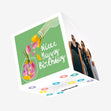 Tulips Wine Happy Birthday Niece Confetti-exploding Greetings Card