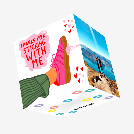 Thanks For Sticking With Me Confetti-exploding Greetings Card