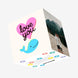 Love You Whale Valentine's Blue Confetti-exploding Greetings Card