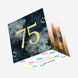 75th Birthday Abstract Design Confetti-exploding Greetings Card