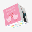 Congrats You Love Birds Wedding/Engagement Confetti-exploding Greetings Card