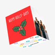 Happy Holly-Days Christmas Confetti-exploding Greetings Card