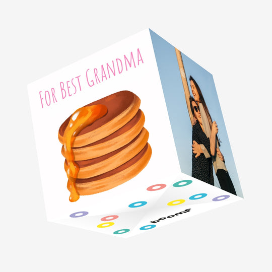 For Best Grandma Pancakes Confetti-exploding Greetings Card