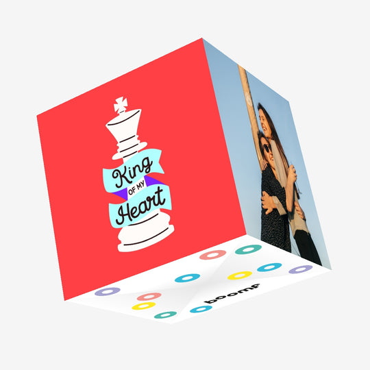 King Of My Heart - Chess King Red Confetti-exploding Greetings Card