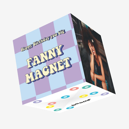 Fanny Magnet Birthday Confetti-exploding Greetings Card