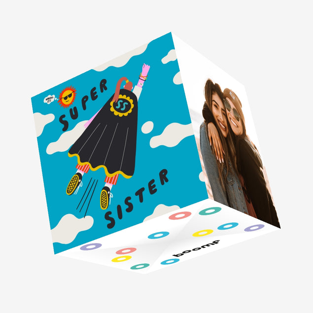 Super Sister Birthday Confetti-exploding Greetings Card