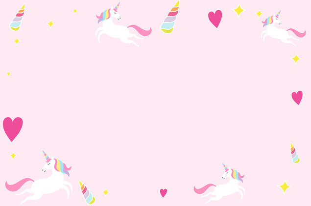 Giftbox Background Pink Unicorns