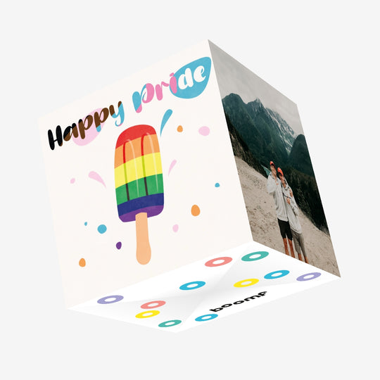 Happy Pride Popsicle Confetti-exploding Greetings Card