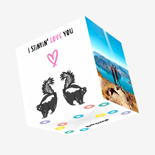 I Stinkin' Love You Skunks Confetti-exploding Greetings Card