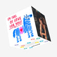 Full Of Love Funny Zebra Confetti-exploding Greetings Card