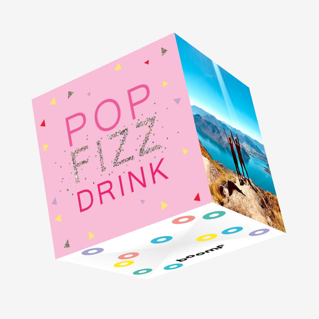 Pop Fizz Drink Confetti-exploding Greetings Card