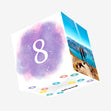 8th Birthday Purple Sky Confetti-exploding Greetings Card