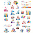 Happy Birthday Stickers Multicolour
