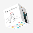 Congratulations Elegant Engagement Confetti-exploding Greetings Card