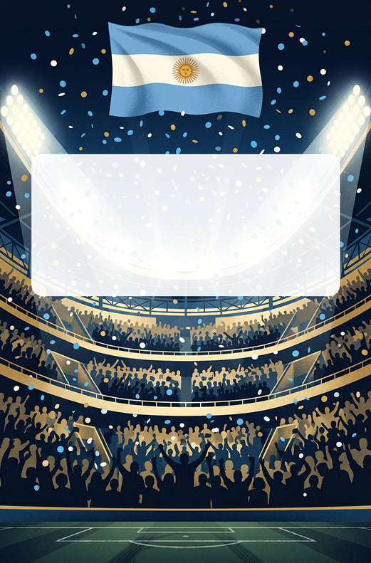 Argentina Football World Cup Cannon Confetti Shooter Card