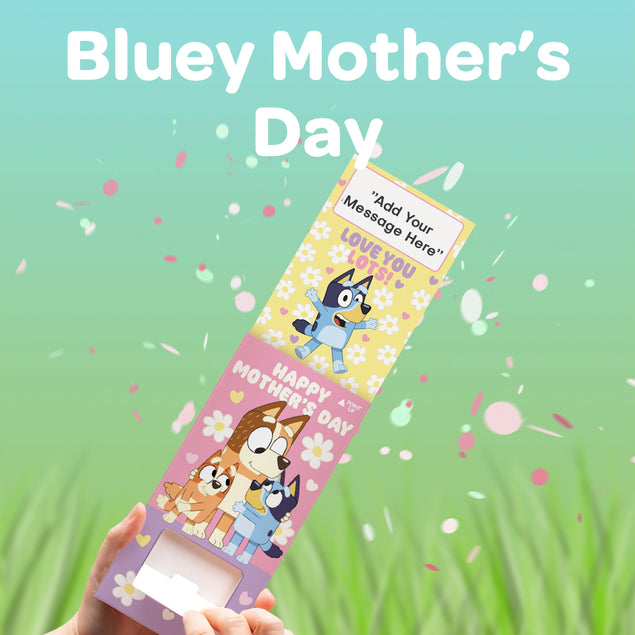 Bluey Mother's Day Cannon Confetti Shooter Card