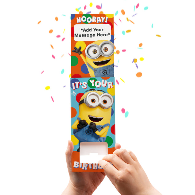 Minions Birthday Cannon Confetti Shooter Card