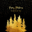 Merry Christmas Both Of You Golden Forest Confetti-exploding Greetings Card