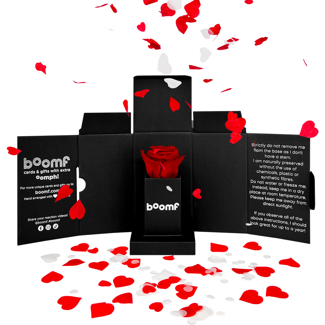 Confetti-Exploding Individual Eternity Roses – Boomf