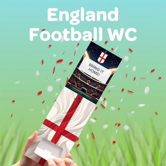 England Football World Cup Cannon Confetti Shooter Card
