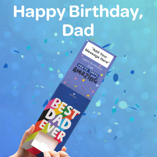 Happy Birthday, Dad Cannon Confetti Shooter Card