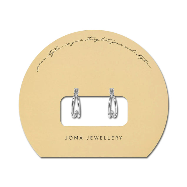 Joma Jewellery Soul Shine Cubic Zirconia Hoop Earrings