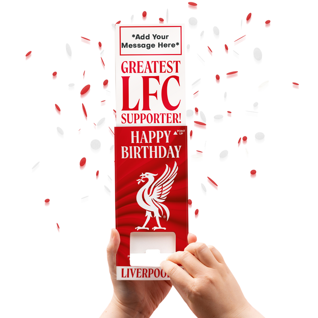 Liverpool Birthday Cannon Confetti Shooter Card