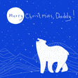 Merry Christmas Dad Smiling Polar Bear Confetti-exploding Greetings Card