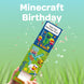 Minecraft Birthday Cannon Confetti Shooter Card