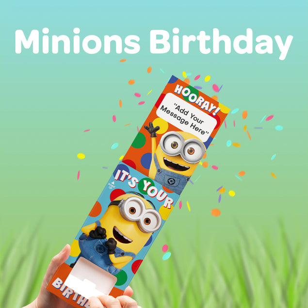 Minions Birthday Cannon Confetti Shooter Card