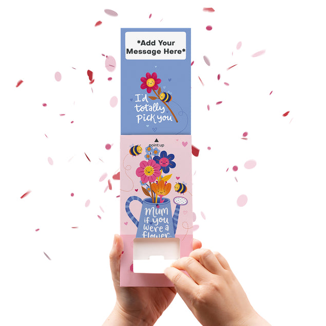 Mum Flowers Birthday Cannon Confetti Shooter Card