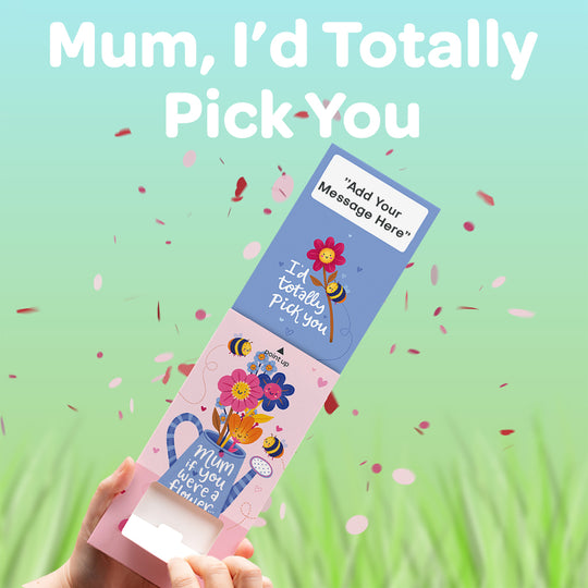 Mum Flowers Birthday Cannon Confetti Shooter Card