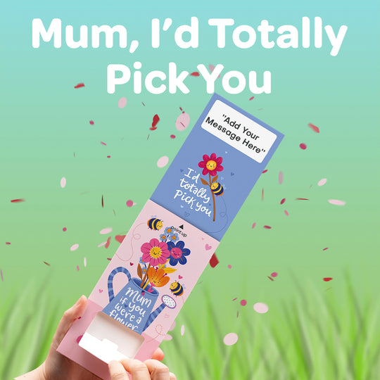 Mum Flowers Birthday Cannon Confetti Shooter Card